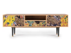 Online Mueble de TV - 170х59х41 cm - T6 - Lady with Fan by Klimt, Nogueira Castanho