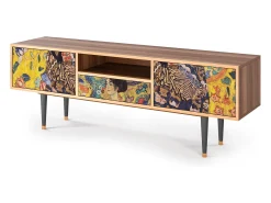 Online Mueble de TV - 170х59х41 cm - T6 - Lady with Fan by Klimt, Nogueira Castanho