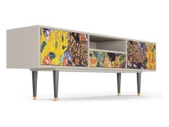 Móvel De Tv| Mueble de TV - 170х59х41 cm - T6 - Lady with Fan by Klimt, Areia Bege