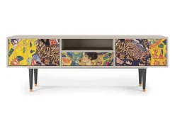 Móvel De Tv| Mueble de TV - 170х59х41 cm - T6 - Lady with Fan by Klimt, Areia Bege