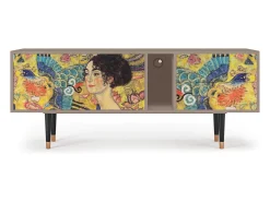 Clearance Mueble de TV - 170х69х48 cm - T1 - Lady with Fan by Klimt, Latte Bege
