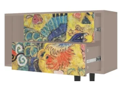 Clearance Mueble de TV - 170х69х48 cm - T1 - Lady with Fan by Klimt, Latte Bege