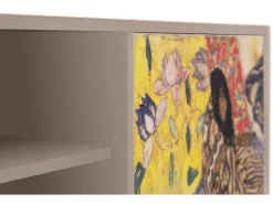 Clearance Mueble de TV - 170х69х48 cm - T2 - Lady with Fan by Klimt, Latte Bege