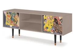 Clearance Mueble de TV - 170х69х48 cm - T2 - Lady with Fan by Klimt, Latte Bege