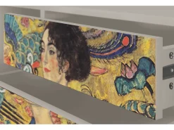 Móvel De Tv| Mueble de TV - 170х59х48 cm - T4 - Lady with Fan by Klimt, Areia Bege