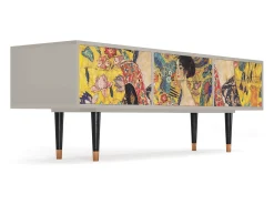Móvel De Tv| Mueble de TV - 170х59х48 cm - T4 - Lady with Fan by Klimt, Areia Bege