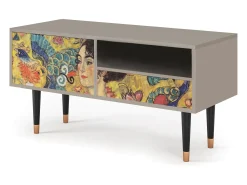 Móvel De Tv| Mueble de TV - 115х59х48 cm - T3 - Lady with Fan by Klimt, Areia Bege