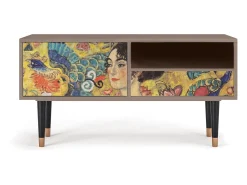 Móvel De Tv* Mueble de TV - 115х59х48 cm - T3 - Lady with Fan by Klimt, Latte Bege