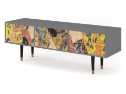 Móvel De Tv| Mueble de TV - 170х59х48 cm - T4 - Lady with Fan by Klimt, Cinza Cinzento