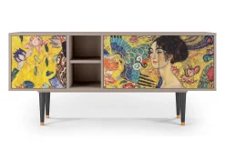 Mueble de TV - 150х69х41 cm - T5 - Lady with Fan by Klimt, Areia^ Móvel De Tv