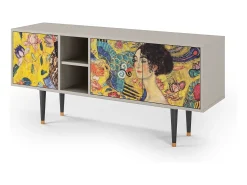 Mueble de TV - 150х69х41 cm - T5 - Lady with Fan by Klimt, Areia^ Móvel De Tv