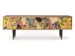 Móvel De Tv* Mueble de TV - 170х59х48 cm - T4 - Lady with Fan by Klimt, Nogueira Castanho
