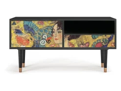 Móvel De Tv| Mueble de TV - 115х59х48 cm - T3 - Lady with Fan by Klimt, Antracite Cinza antracite