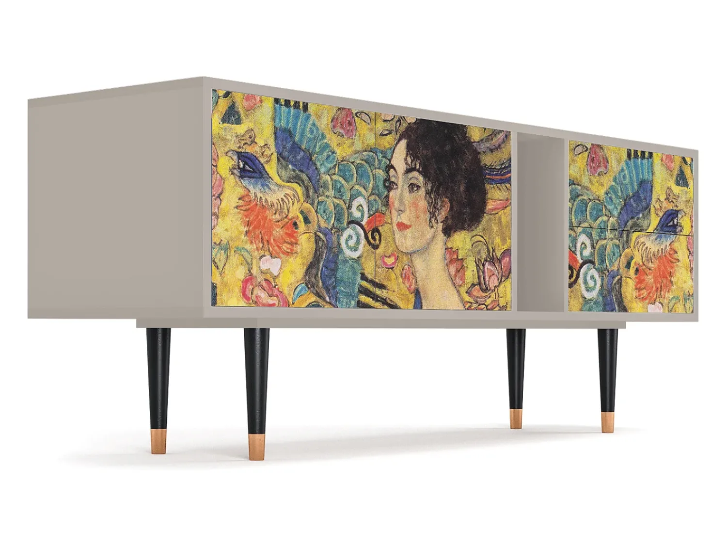 Mueble de TV - 170х69х48 cm - T1 - Lady with Fan by Klimt, Areia^ Móvel De Tv