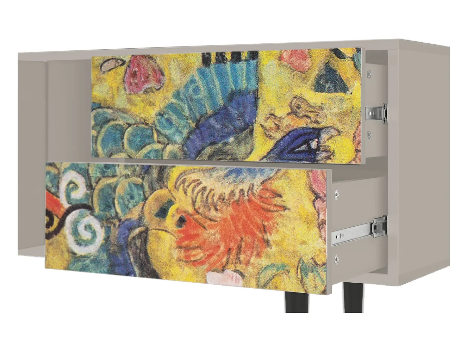 Mueble de TV - 170х69х48 cm - T1 - Lady with Fan by Klimt, Areia^ Móvel De Tv