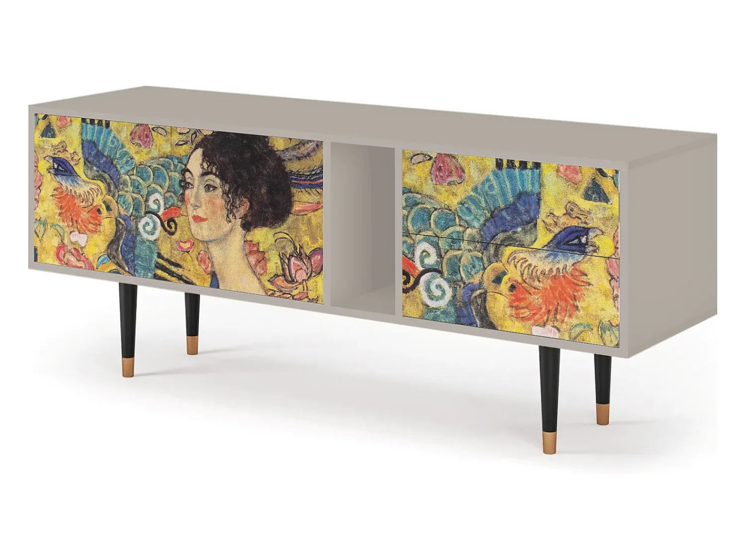 Mueble de TV - 170х69х48 cm - T1 - Lady with Fan by Klimt, Areia^ Móvel De Tv