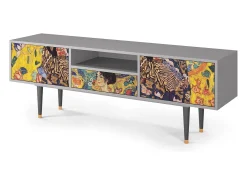 Mueble de TV - 170х59х41 cm - T6 - Lady with Fan by Klimt, Cinza^ Móvel De Tv