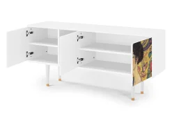 Móvel De Tv* Mueble de TV - 150х69х41 cm - T5 - Lady with Fan by Klimt, Branco Bege