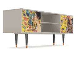 Móvel De Tv| Mueble de TV - 170х69х48 cm - T2 - Lady with Fan by Klimt, Areia Bege