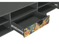 Sale Mueble de TV - 170х59х41 cm - T6 - Lady with Fan by Klimt, Antracite Cinza antracite