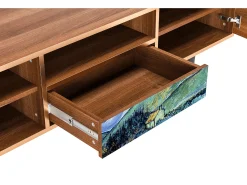 Móvel De Tv* Mueble de TV - 170х59х41 cm - T6 - Landscape, Nogueira Castanho