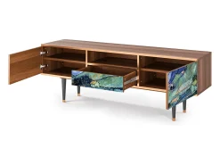 Móvel De Tv* Mueble de TV - 170х59х41 cm - T6 - Landscape, Nogueira Castanho