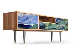 Móvel De Tv* Mueble de TV - 170х59х41 cm - T6 - Landscape, Nogueira Castanho