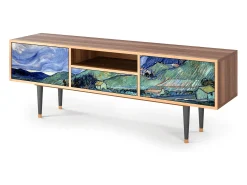 Móvel De Tv* Mueble de TV - 170х59х41 cm - T6 - Landscape, Nogueira Castanho