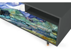 Móvel De Tv* Mueble de TV - 125х56х41 cm - T7 - Landscape, Antracite Cinza antracite