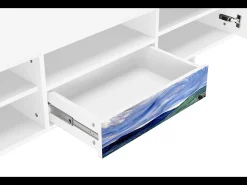 Móvel De Tv| Mueble de TV - 170х59х41 cm - T6 - Landscape, Branco Bege