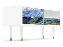 Móvel De Tv* Mueble de TV - 115х59х48 cm - T3 - Landscape, Branco Bege