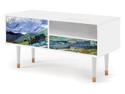 Móvel De Tv* Mueble de TV - 115х59х48 cm - T3 - Landscape, Branco Bege
