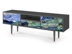 Móvel De Tv* Mueble de TV - 170х59х41 cm - T6 - Landscape, Antracite Cinza antracite