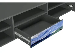 Móvel De Tv* Mueble de TV - 170х59х41 cm - T6 - Landscape, Antracite Cinza antracite