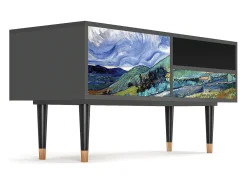 Móvel De Tv| Mueble de TV - 115х59х48 cm - T3 - Landscape, Antracite Cinza antracite