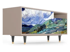 Móvel De Tv| Mueble de TV - 125х56х41 cm - T7 - Landscape, Latte Bege