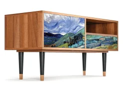 Móvel De Tv* Mueble de TV - 115х59х48 cm - T3 - Landscape, Nogueira Castanho