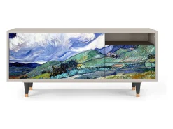Mueble de TV - 125х56х41 cm - T7 - Landscape, Areia^ Móvel De Tv