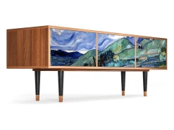 Móvel De Tv| Mueble de TV - 170х59х48 cm - T4 - Landscape, Nogueira Castanho