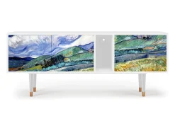 Mueble de TV - 170х69х48 cm - T1 - Landscape, Branco^ Móvel De Tv