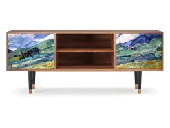 Móvel De Tv| Mueble de TV - 170х69х48 cm - T2 - Landscape, Nogueira Castanho