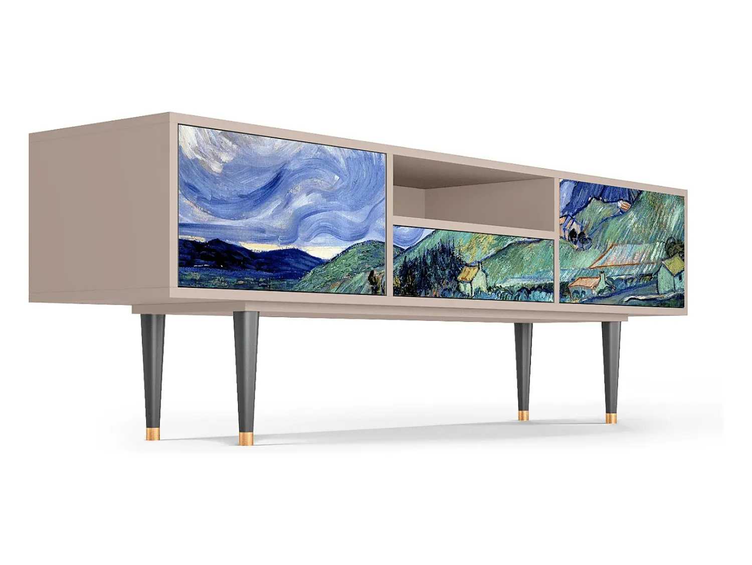Móvel De Tv| Mueble de TV - 170х59х41 cm - T6 - Landscape, Latte Bege