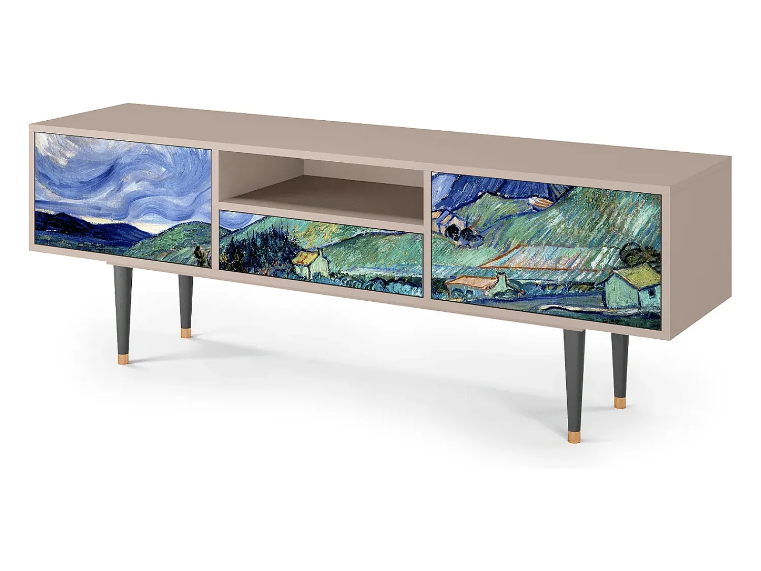Móvel De Tv| Mueble de TV - 170х59х41 cm - T6 - Landscape, Latte Bege