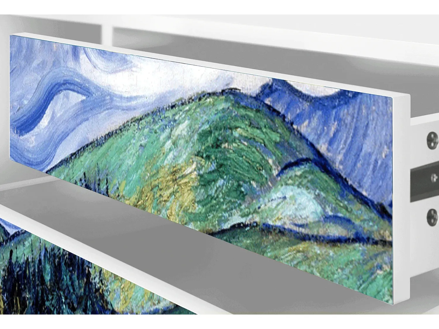 Mueble de TV - 170х59х48 cm - T4 - Landscape, Branco^ Móvel De Tv