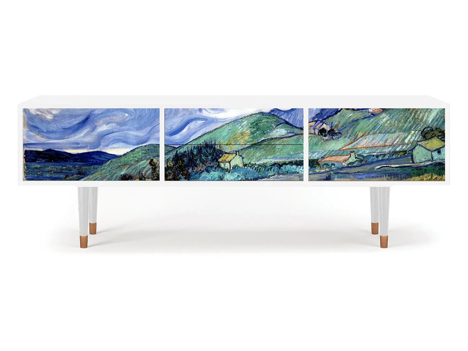 Mueble de TV - 170х59х48 cm - T4 - Landscape, Branco^ Móvel De Tv