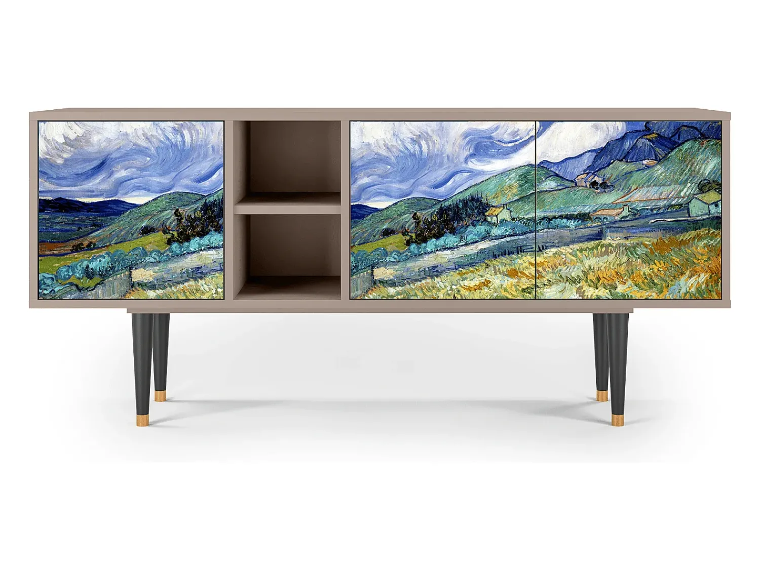 Móvel De Tv| Mueble de TV - 150х69х41 cm - T5 - Landscape, Latte Bege