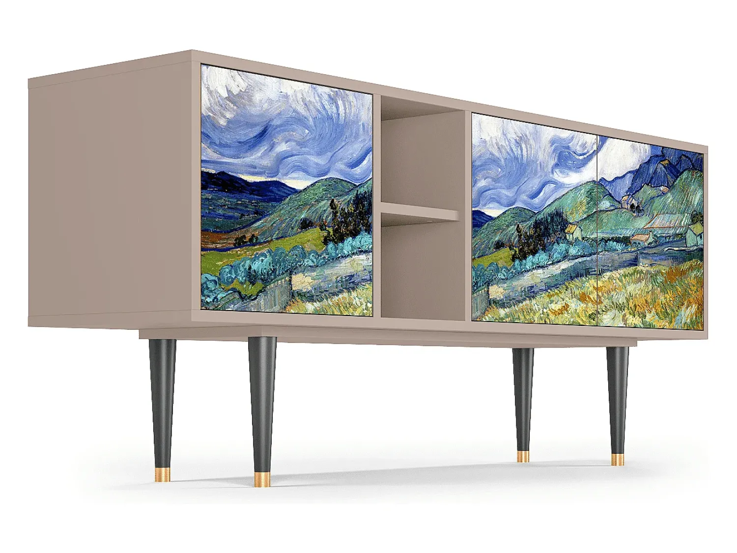 Móvel De Tv| Mueble de TV - 150х69х41 cm - T5 - Landscape, Latte Bege