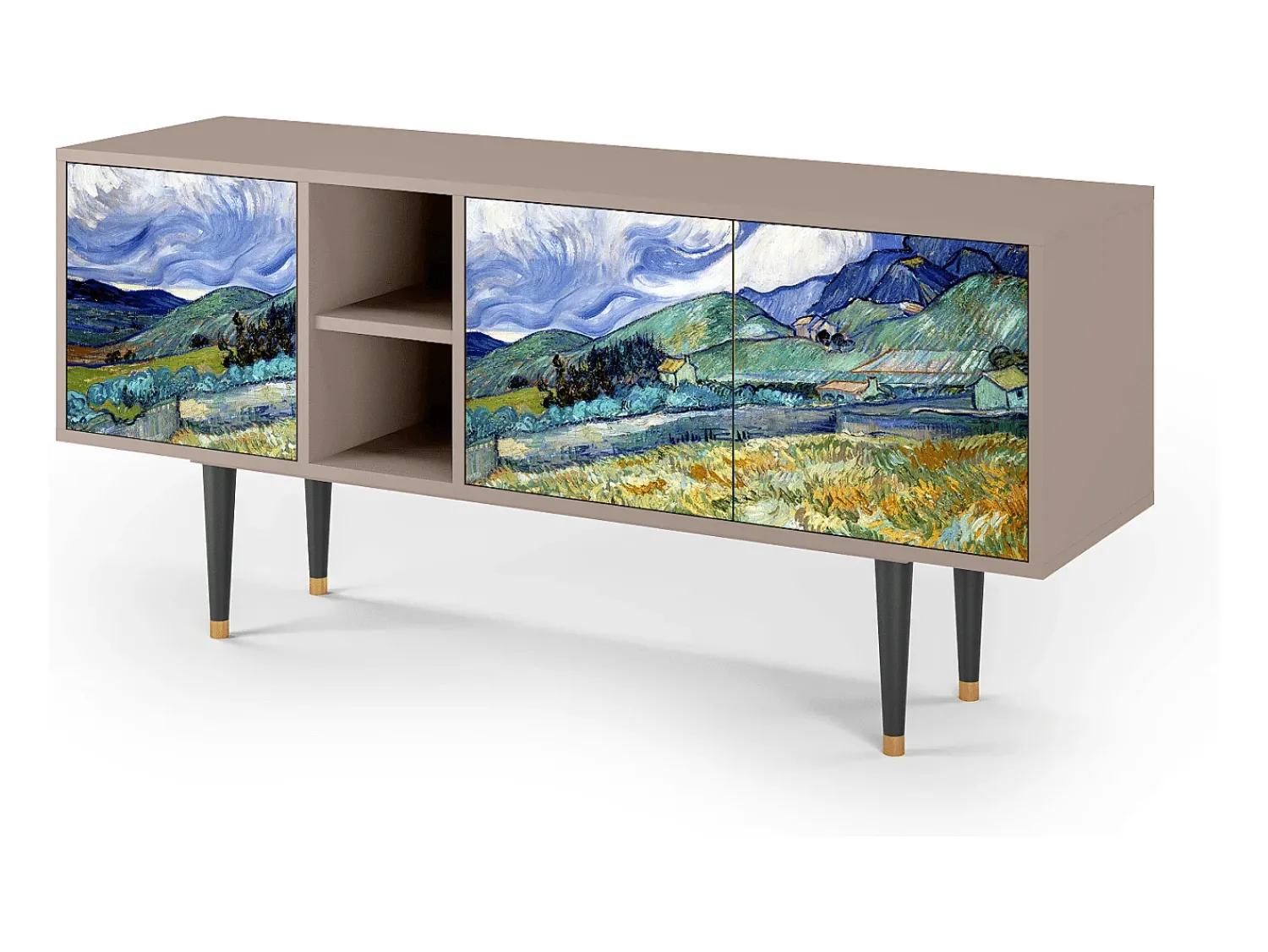 Móvel De Tv| Mueble de TV - 150х69х41 cm - T5 - Landscape, Latte Bege