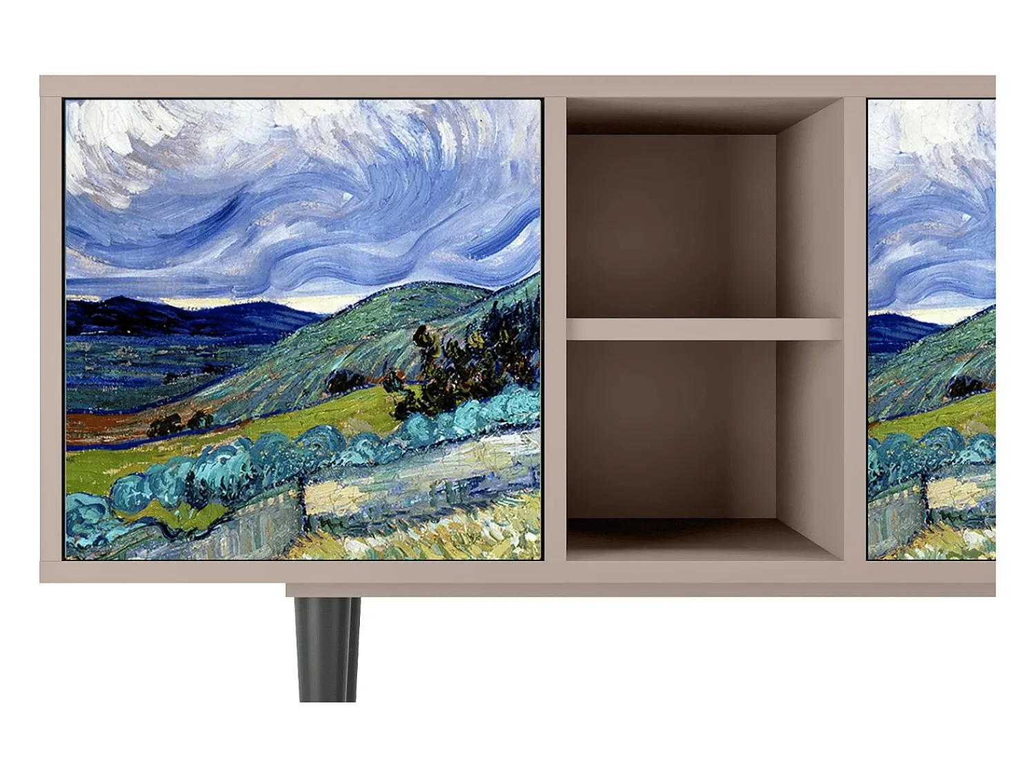 Móvel De Tv| Mueble de TV - 150х69х41 cm - T5 - Landscape, Latte Bege