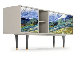 New Mueble de TV - 150х69х41 cm - T5 - Landscape, Areia Bege